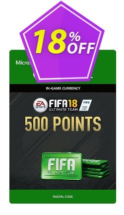 18% OFF Fifa 18 - 500 FUT Points - Xbox One  Coupon code