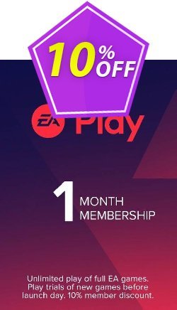 10% OFF EA Play Pro - EA Access 1 Month PC Coupon code