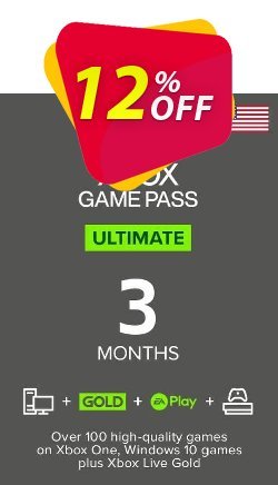 12% OFF 3 Month Xbox Game Pass Ultimate Xbox One / PC - USA  Discount
