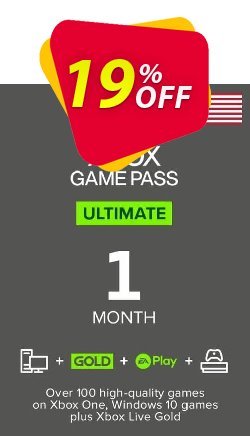 19% OFF 1 Month Xbox Game Pass Ultimate Xbox One / PC - USA  Discount