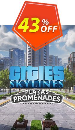 43% OFF Cities: Skylines - Plazas & Promenades PC - DLC Discount