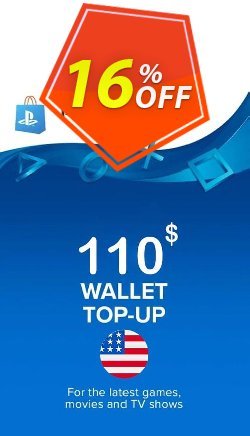 16% OFF PlayStation Network - PSN Card - $110 - USA  Coupon code