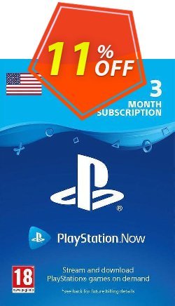 11% OFF PlayStation Now - 3 Month Subscription - USA  Discount