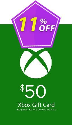 11% OFF Microsoft Gift Card - $50 Discount