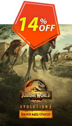 14% OFF Jurassic World Evolution 2: Dominion Malta Expansion PC - DLC Coupon code