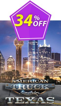 34% OFF American Truck Simulator - Texas PC - DLC Coupon code
