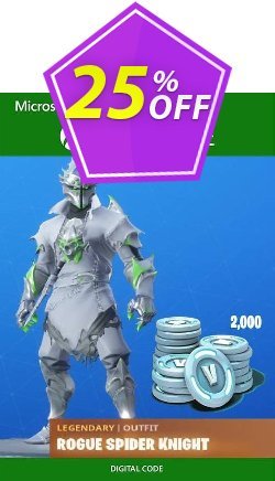 Fortnite: Legendary Rogue Spider Knight Outfit + 2000 V-Bucks Bundle Xbox One Deal CDkeys