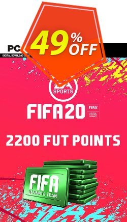 49% OFF FIFA 20 Ultimate Team - 2200 FIFA Points PC Discount