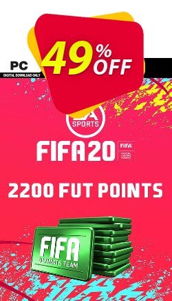 49% OFF FIFA 20 Ultimate Team - 2200 FIFA Points PC Discount