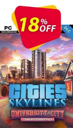 Cities Skylines PC - Content Creator Pack University City DLC Deal