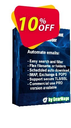 10% OFF Mail Attachment Downloader PRO Client - Single License  Coupon code