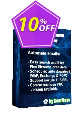 10% OFF Mail Attachment Downloader PRO Server - Single License  Coupon code