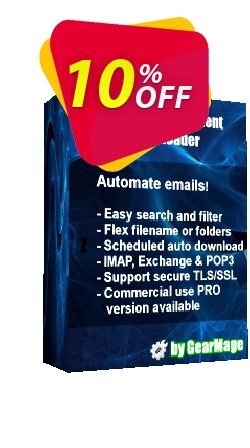 10% OFF Mail Attachment Downloader PRO Client - 10 License Pack  Coupon code