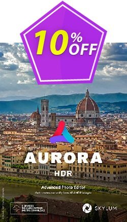 10% OFF Aurora HDR Coupon code