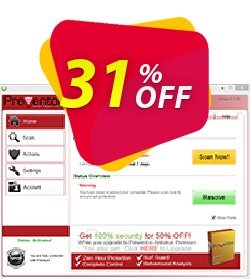 31% OFF Preventon Antivirus Premium 1 day Promo Coupon code