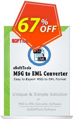 Coupon code eSoftTools MSG to EML Converter - Personal License