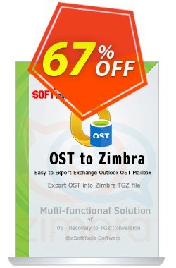 67% OFF eSoftTools OST to Zimbra Converter Coupon code