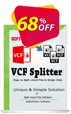68% OFF eSoftTools vCard Splitter Coupon code
