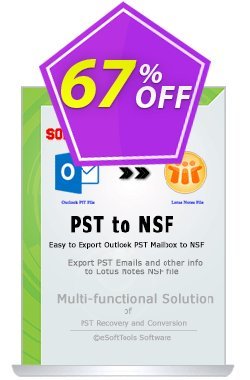 67% OFF eSoftTools PST to NSF Converter Coupon code