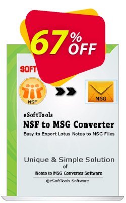 67% OFF eSoftTools NSF to MSG Converter Coupon code