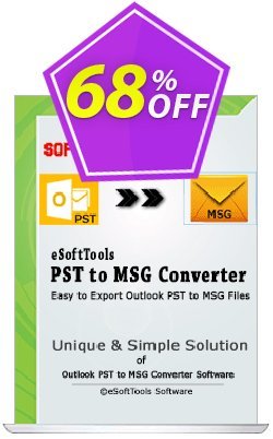 68% OFF eSoftTools PST to MSG Converter Coupon code