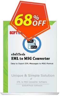 eSoftTools EML to MSG Converter Coupon discount Coupon code eSoftTools EML to MSG Converter - Personal License - eSoftTools EML to MSG Converter - Personal License offer from eSoftTools Software