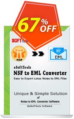 67% OFF eSoftTools NSF to EML Converter Coupon code