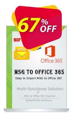 eSoftTools MSG to Office365 Converter - Corporate License Coupon, discount Coupon code eSoftTools MSG to Office365 Converter - Corporate License. Promotion: eSoftTools MSG to Office365 Converter - Corporate License offer from eSoftTools Software