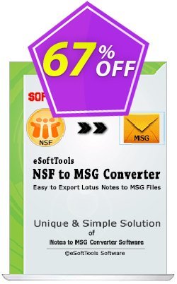 Coupon code eSoftTools NSF to MSG Converter - Technician License