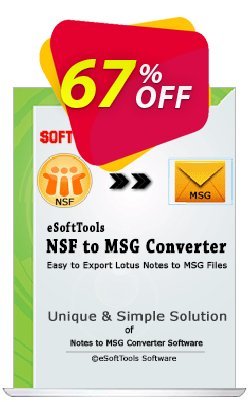 67% OFF eSoftTools NSF to MSG Converter - Enterprise License Coupon code