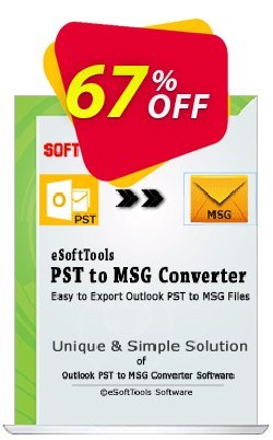 Coupon code eSoftTools PST to MSG Converter - Enterprise License