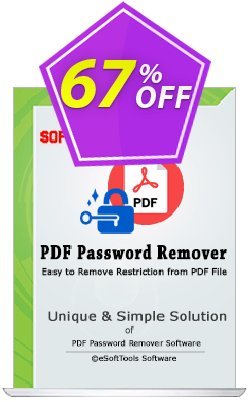 67% OFF eSoftTools PDF Password Remover - Enterprise License Coupon code