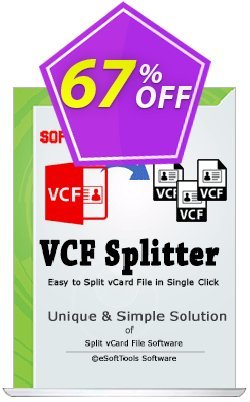 67% OFF eSoftTools vCard Splitter - Technician License Coupon code