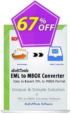 eSoftTools EML to MBOX Converter - Corporate License Coupon, discount Coupon code eSoftTools EML to MBOX Converter - Corporate License. Promotion: eSoftTools EML to MBOX Converter - Corporate License offer from eSoftTools Software