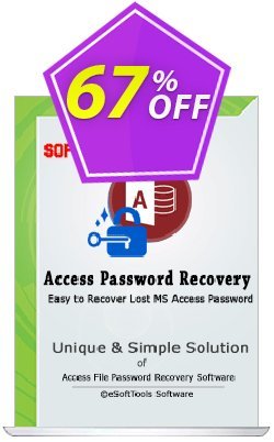 eSoftTools Access Password Recovery - Corporate License Coupon, discount Coupon code eSoftTools Access Password Recovery - Corporate License. Promotion: eSoftTools Access Password Recovery - Corporate License offer from eSoftTools Software