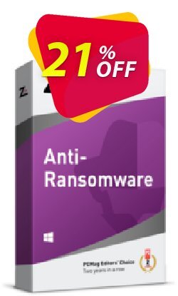 20% OFF ZoneAlarm Anti-Ransomware (10 PCs License), verified