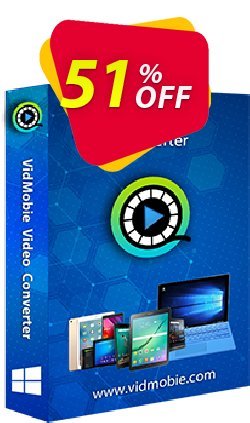 51% OFF VidMobie Video Converter - 1 Year Subscription  Coupon code