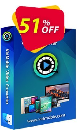 51% OFF VidMobie Video Converter for Mac - Lifetime License  Coupon code
