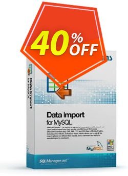 40% OFF EMS Data Import for MySQL - Business + 1 Year Maintenance Coupon code