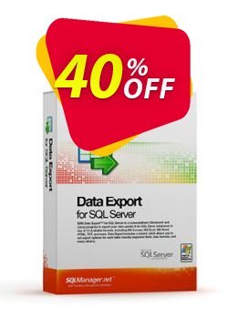 40% OFF EMS Data Export for SQL Server - Business + 1 Year Maintenance Coupon code