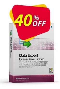 40% OFF EMS Data Export for InterBase/Firebird - Business + 1 Year Maintenance Coupon code