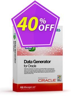 EMS Data Generator for Oracle - Business + 1 Year Maintenance Coupon, discount Coupon code EMS Data Generator for Oracle (Business) + 1 Year Maintenance. Promotion: EMS Data Generator for Oracle (Business) + 1 Year Maintenance Exclusive offer for iVoicesoft