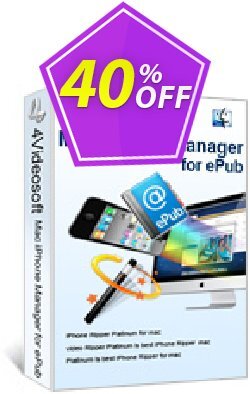 40% OFF 4Videosoft Mac iPhone Manager for ePub Coupon code