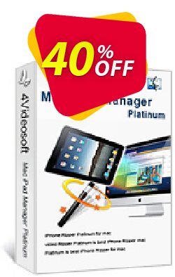 40% OFF 4Videosoft Mac iPad Manager Platinum Coupon code