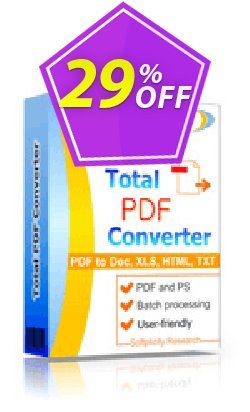 Coolutils Total PDF Converter - Commercial License  Coupon, discount 30% OFF JoyceSoft. Promotion: 