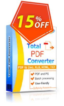 15% OFF Coolutils Total PDF Converter - Site License  Coupon code