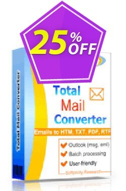 25% OFF Coolutils Total Mail Converter - Commercial License  Coupon code