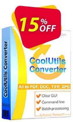 15% OFF All-in-one Coolutils Converter, verified