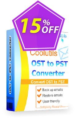 15% OFF Coolutils OST to PST Converter, verified