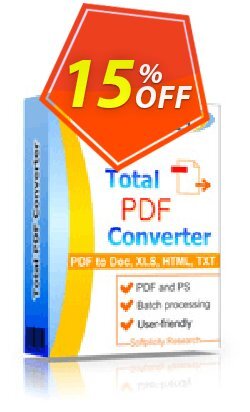 15% OFF Coolutils Total PDF Converter Server License, verified